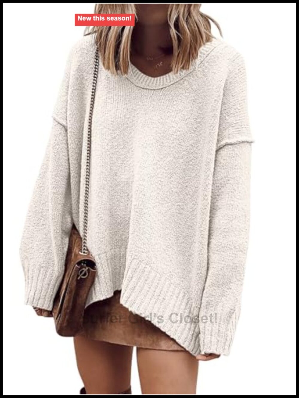 Oversized Scoop V Neck Batwing Sleeve Knit Sweater Pullover
